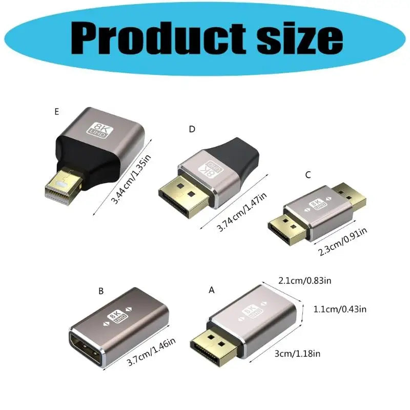 652F Travel Portable Converter 8K60Hz External Adapter Enhances Zpaxo