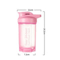 Hot Portable Shaker Cup for Men and Women Protein Powder Replacement Milkshake Mixing Cup Fitness Sports Water Cup Scale Bottle Zpaxo Pink