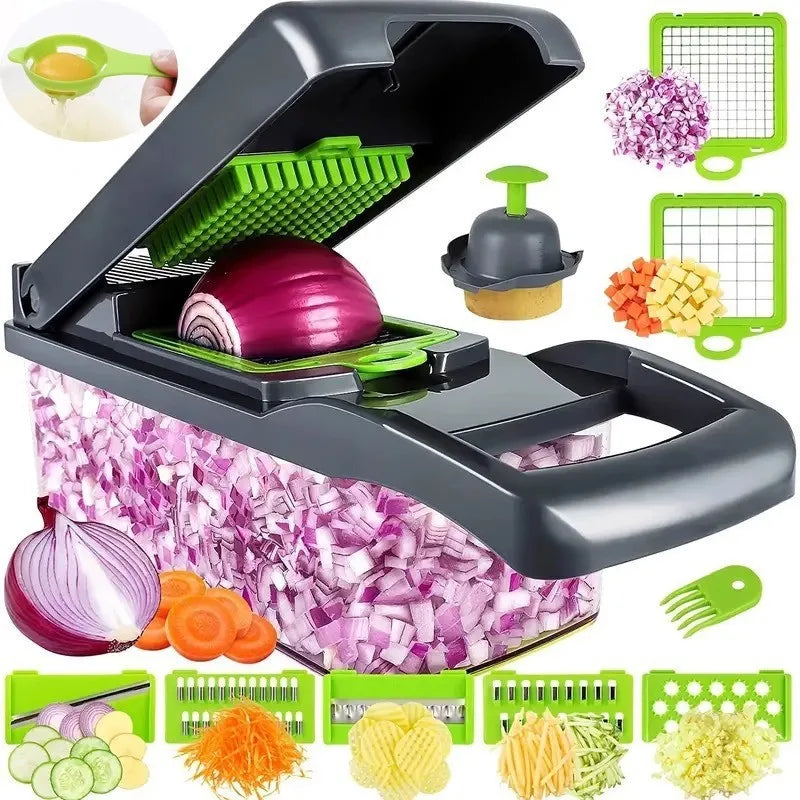 Multifunctional Vegetable Chopper Grate Food Handle Slicer Dicer Cut Zpaxo