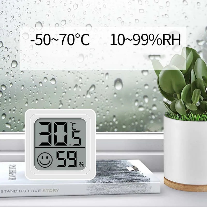 Mini LCD Hygrometer Thermometer Indoor Household New Digital Temperature Humidity Meter Digital Display Wall Mounted Sensor Zpaxo