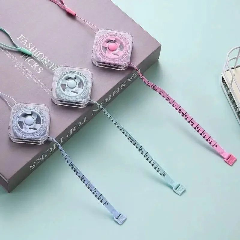 Cute Macaron Mini Retractable Measuring Tape Portable Soft Body
