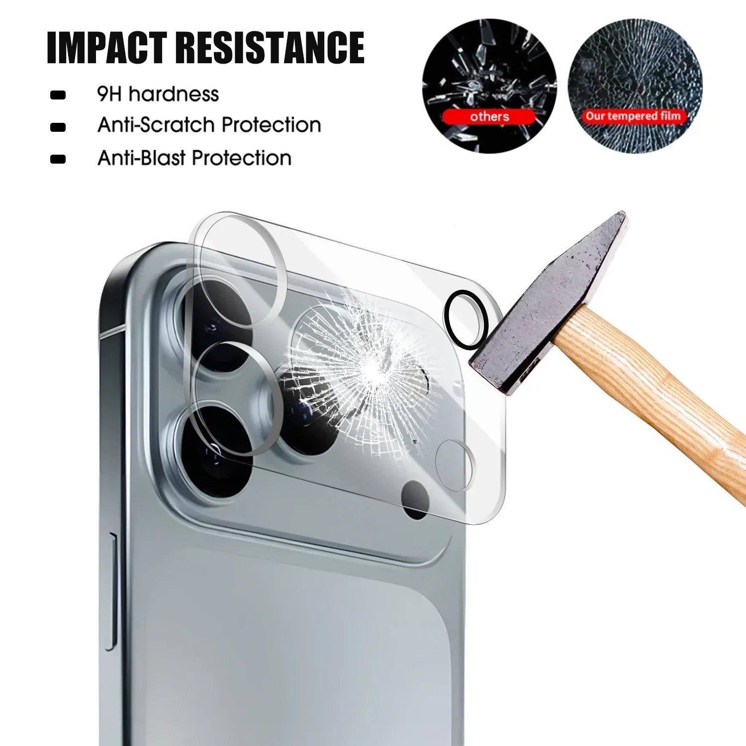 3D Camera Lens Back Glass Protector Apple Iphone 17 Max Tempered
