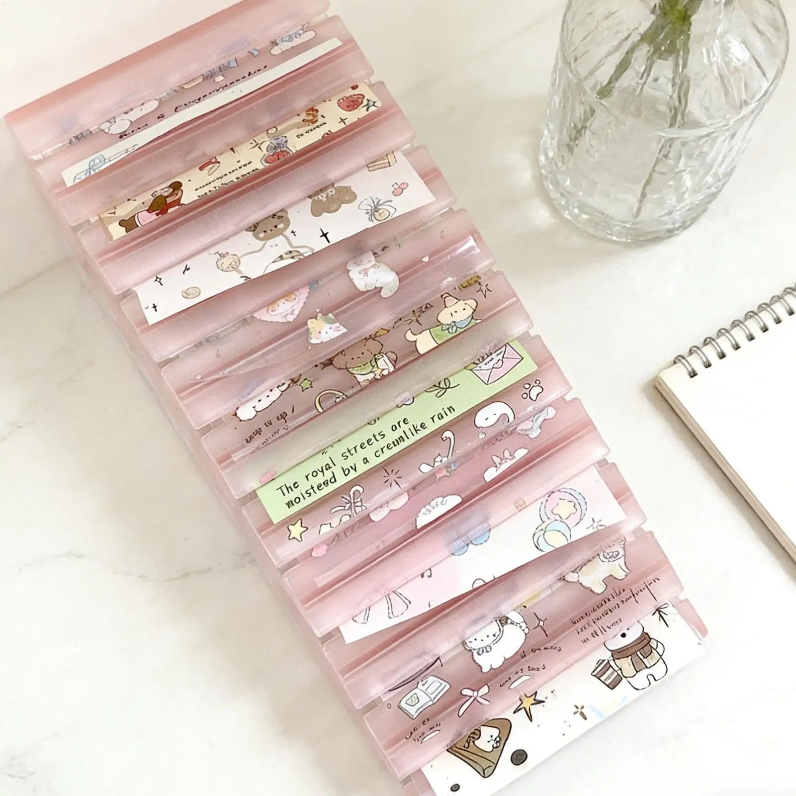 Nail Foil Storage Box 10 Grids Clear Transfer Paper Organizer