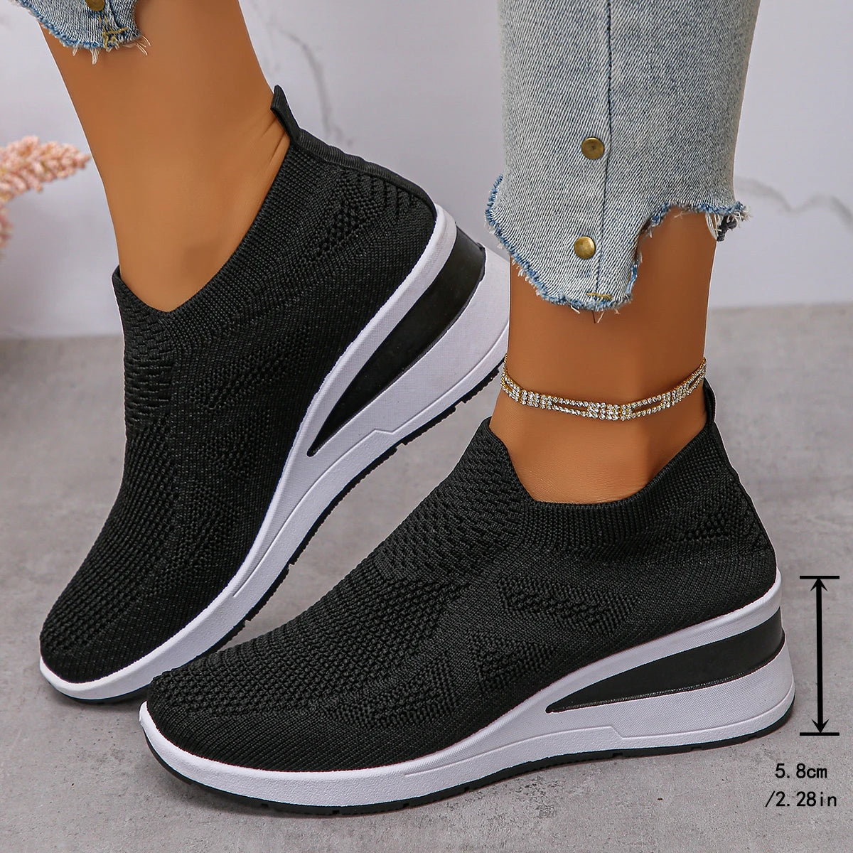 Women Sneakers 2025 New Outdoor Running Shoes Breathable Mesh Women Casual Shoes Comfortable Low Heel Wedge Sneakers Women Zpaxo