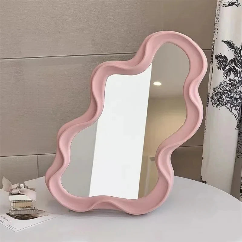 Irregular-shaped Tabletop Vanity Mirror Cloud-shaped Makeup