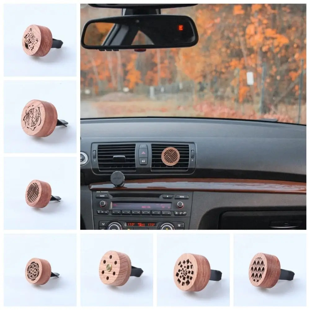 Wooden Car Diffuser Rosewood Carved Air Freshener Exquisite Fragrant Zpaxo