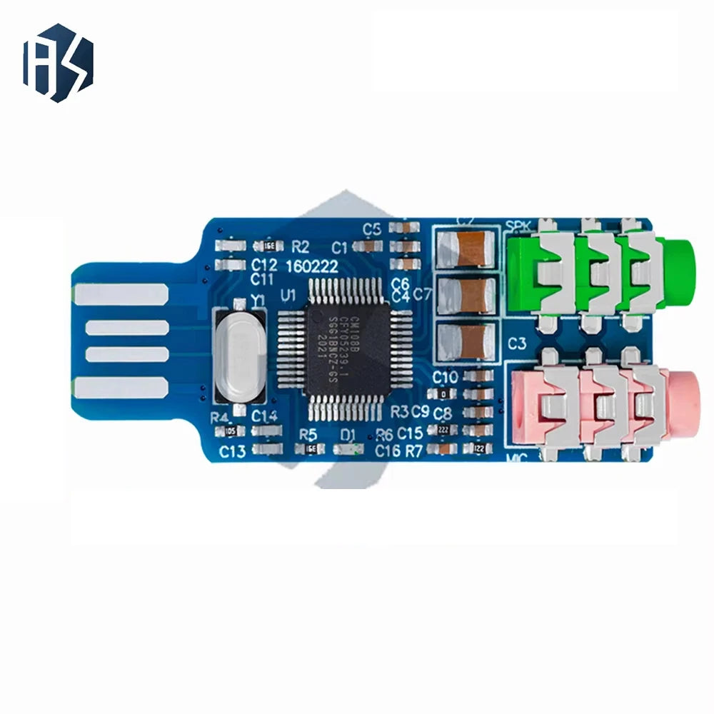 CM108 USB Audio Interface Module Driverless Plug-and-play External Zpaxo