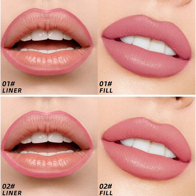 3 Colors Peel Off Lip Liner Highly Pigmented Matte Lip Liner Tattoo Long Lasting Waterproof Lipliner Pencil Non-Stick Lips Gloss Zpaxo