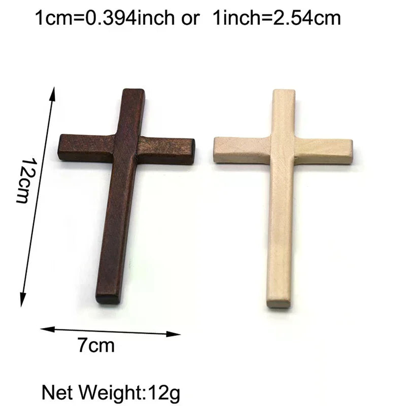 Christian Wooden Cross Hanging Wall Large Long Crucifix Two Zpaxo