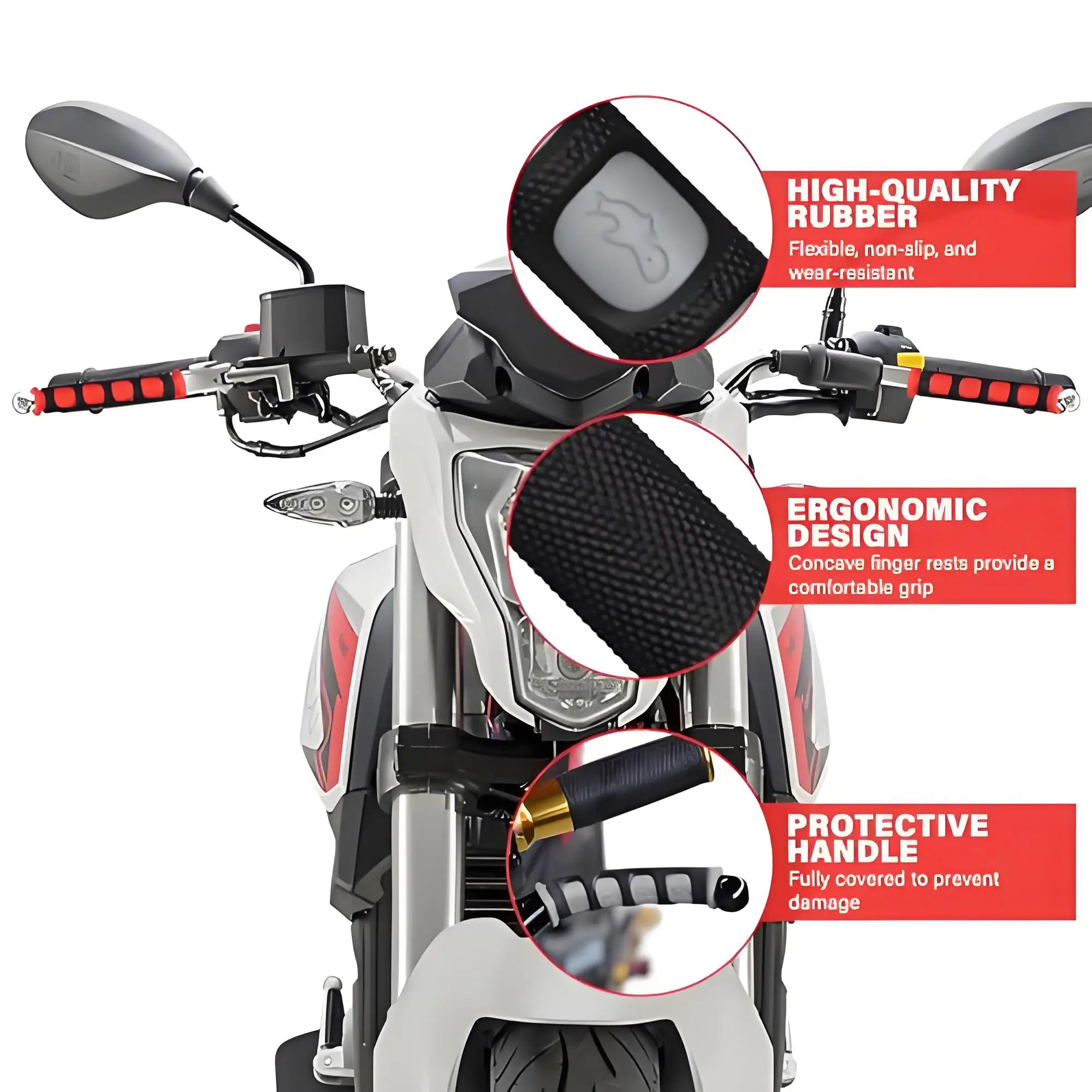Motorcycle Brake & Clutch Lever Silicone Cover – Universal Fit Lever Grip Cover Zpaxo