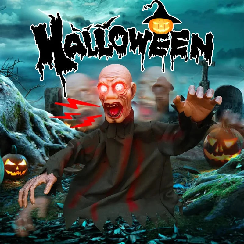 Halloween Voice-activated Pop-up Decor Plug-in Scary Jumping Ghost
