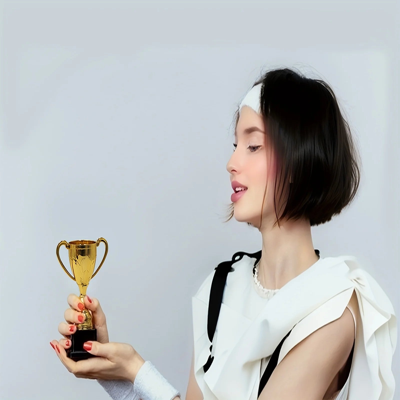 Gold Trophy Award Plastic Cup Rewards Winning Prize Sports