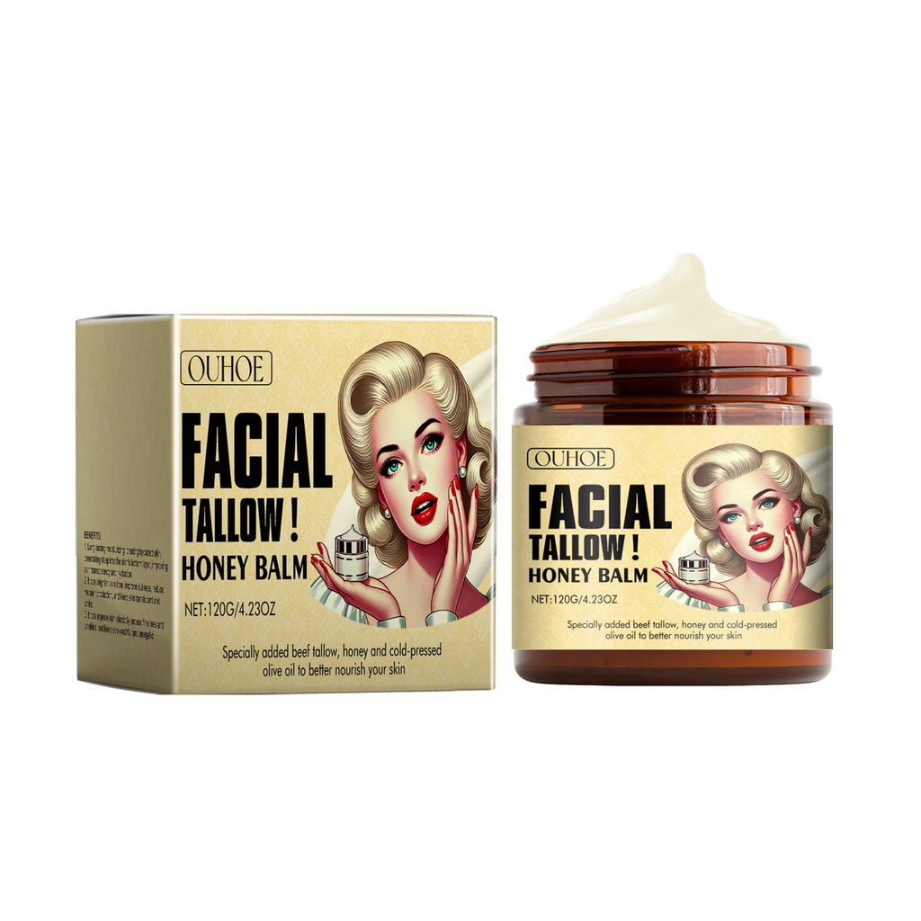 Tallow Honey Balm Fine Lines Removal Lifting Firming Tighten Smooth Improve Puffiness Hydrating Nourish Moisturizing Face Cream Zpaxo 120g boxed