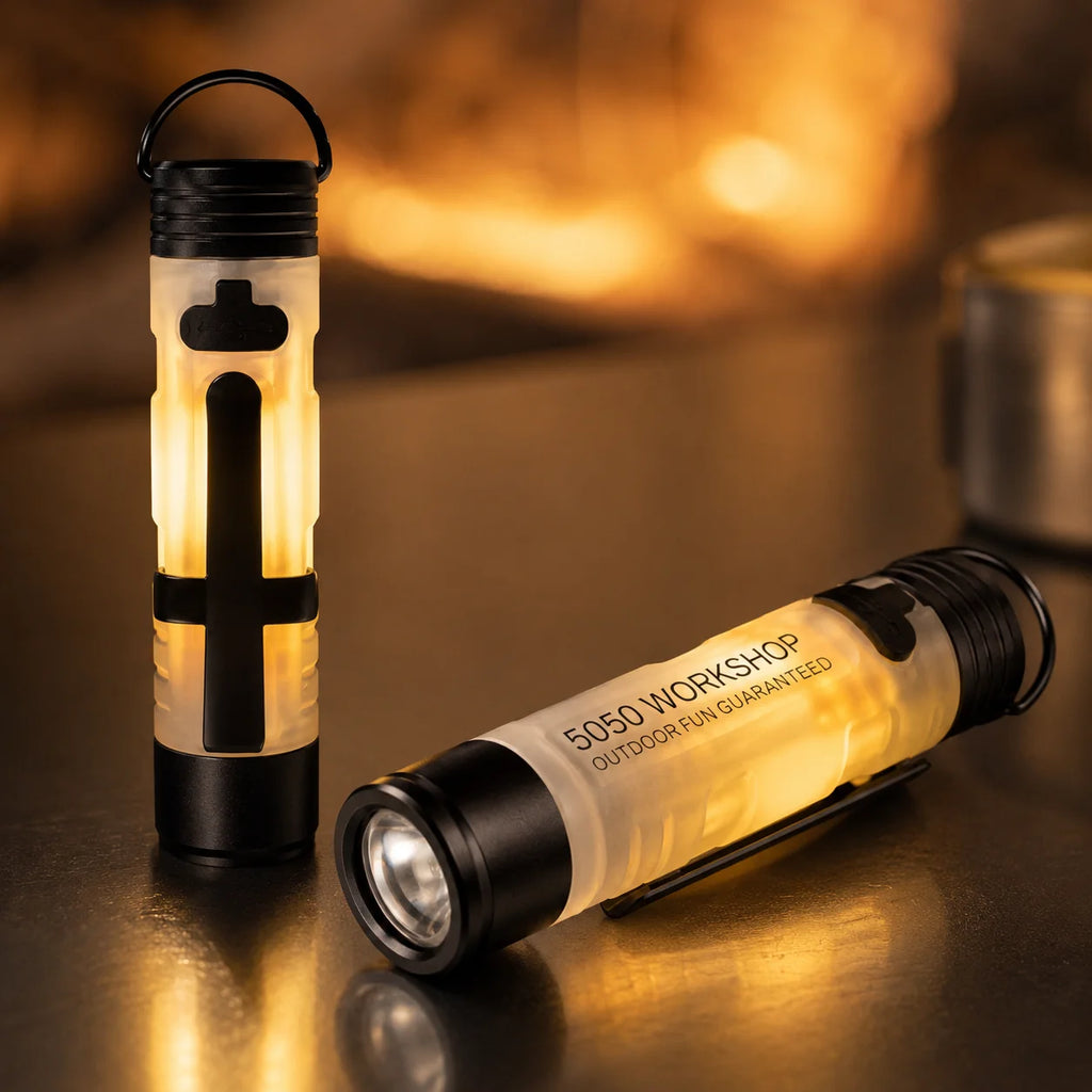 Mini 5050 Rechargeable LED Pocket Flashlight Clip-On Hat Light Keychain Torch Portable Work Lamp for Camping Hiking Outdoor Use Zpaxo