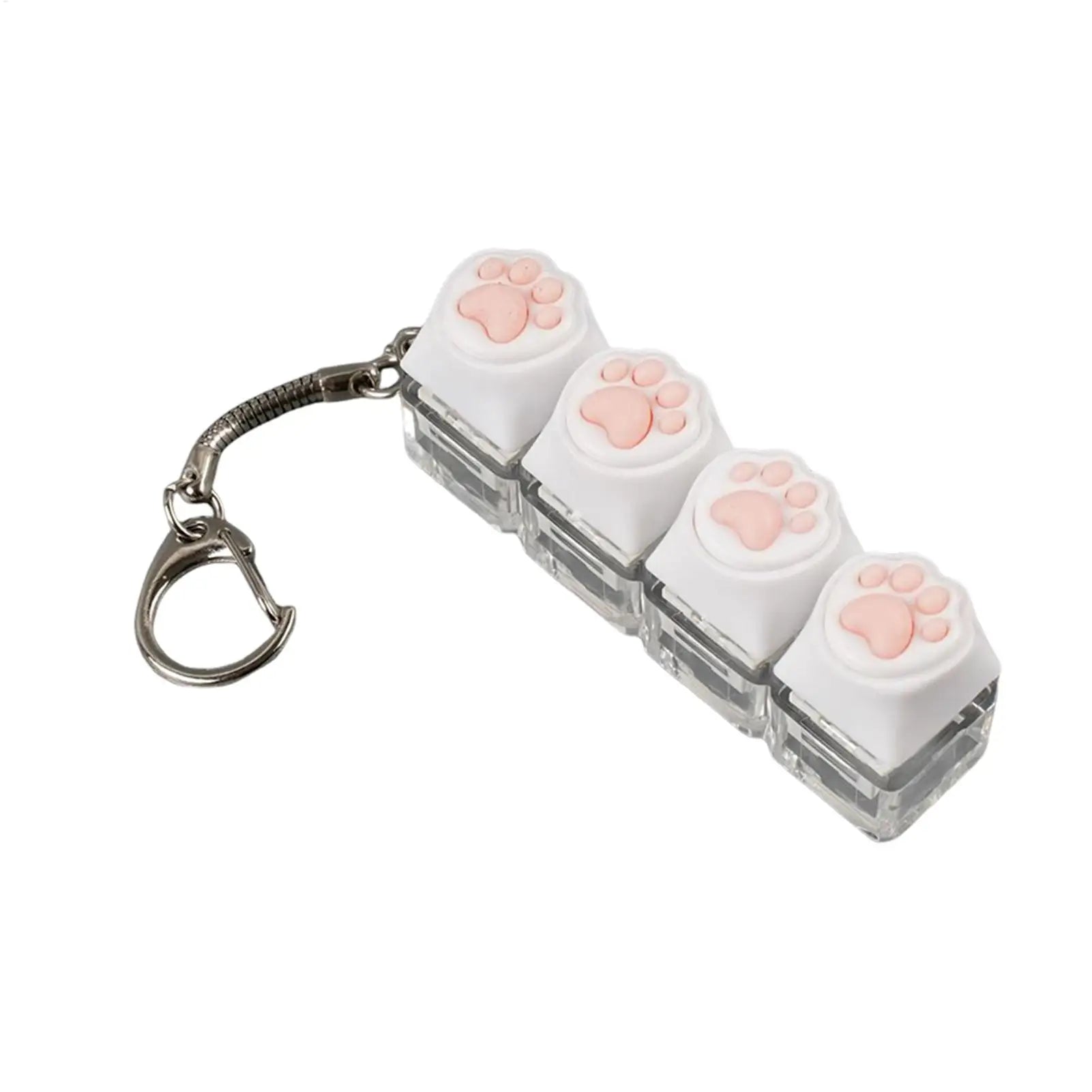 LED Keyboard Keychain Fidget Toy – Crystal Clicker Stress Relief Fidget Keychain Toy Zpaxo
