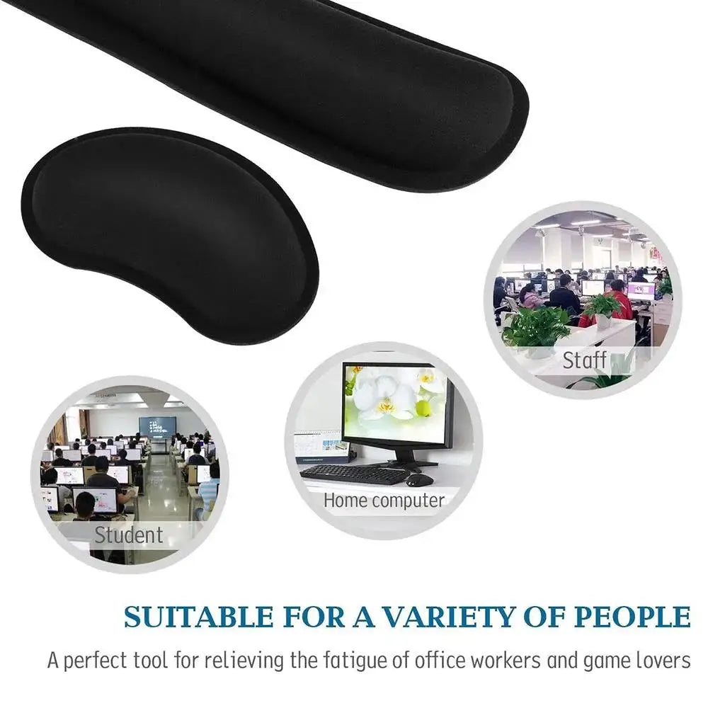 Memory Foam Soft Support Mouse Wrist Rest Pad Stable Non-Slip Desk Mat For Keyboard Mouse Desktop Office Computer Comfort Gear Zpaxo