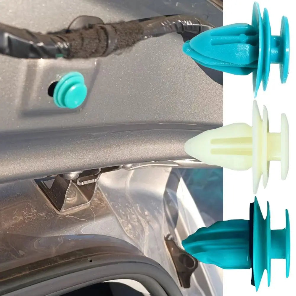 100pcs Rivet Kit Nylon Retaining Clip Accessories Universal Retainer Fastener Rivet Door Buckle Blue/Yello Zpaxo