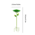 Bird Bath Flower-shaped Colorful Metal Stakes Birdbath Outdoor Garden