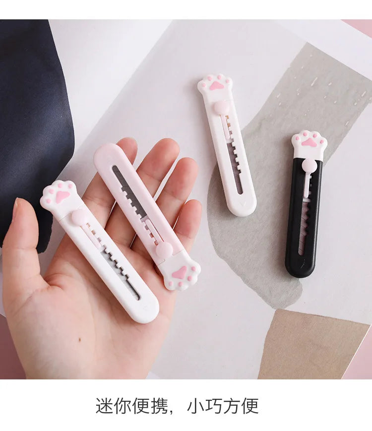 Mini Paper Cutter Portable Cat Claw Utility Knife Cute Creative Zpaxo