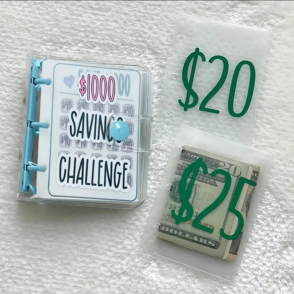1000 Savings Challenge Binder Loose-leaf Notebook Housing Budget Zpaxo