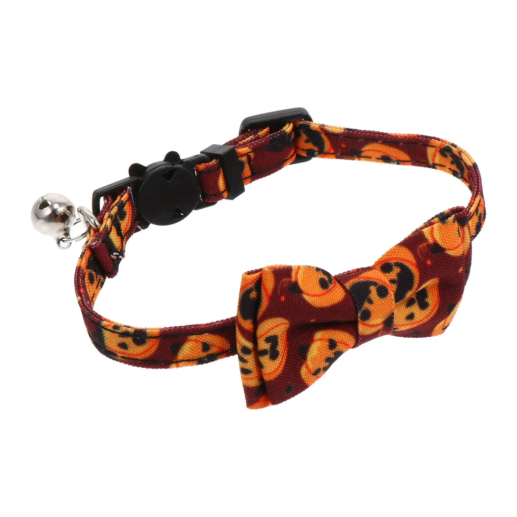 Halloween Bow Tie Pet Collar Adjustable Dog Necklace Design