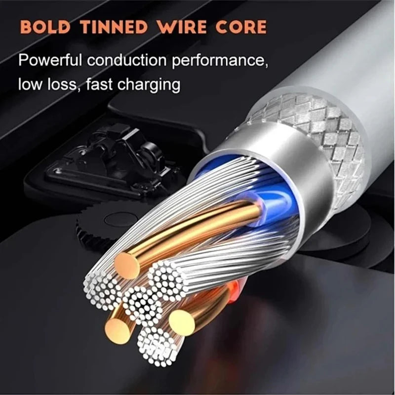 QCMAX 1-3PCS 10A 100W Type C Super Fast Charging Cable Data Cord For Huawei OPPO vivo iQoo Quick Charing USB C Cables Zpaxo