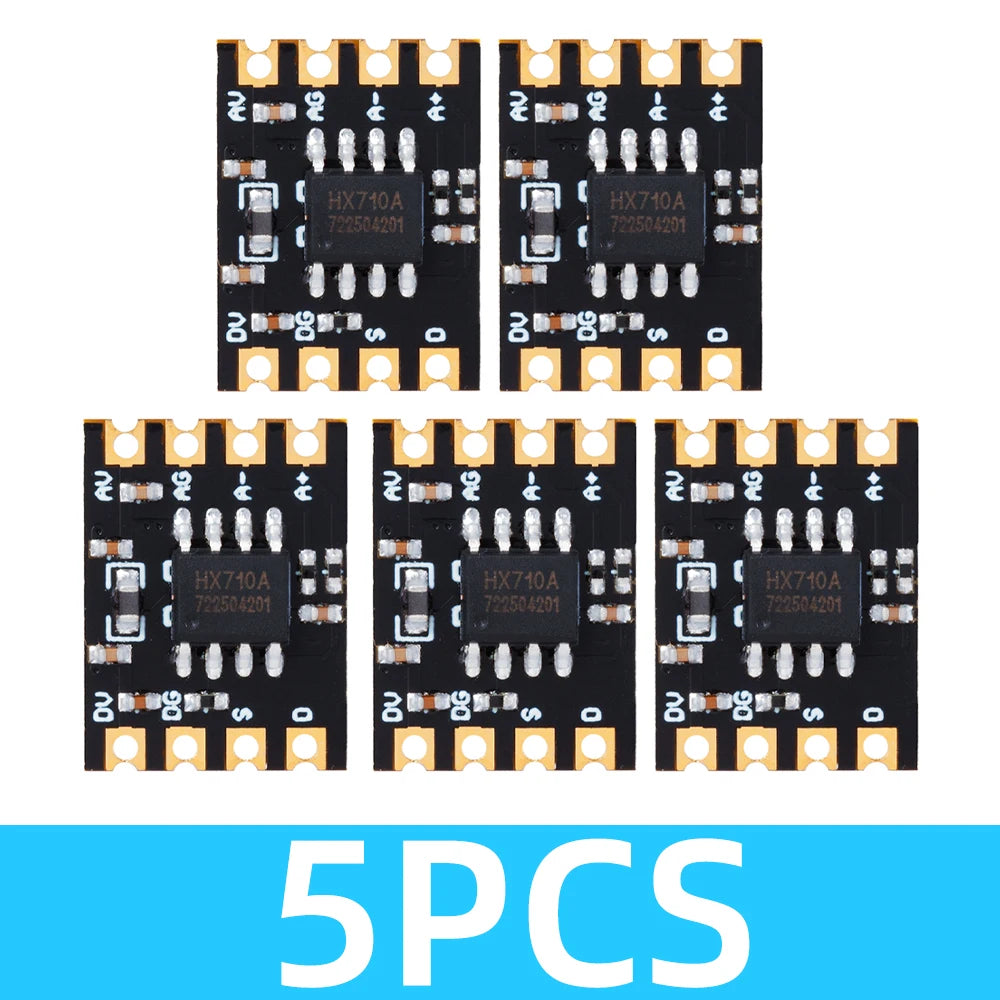 HX710A 24-Bit High Precision ADC Module, 2.5V-5.5V Dual-Wire Single-Channel A/D Sampling Module Zpaxo 5pcs