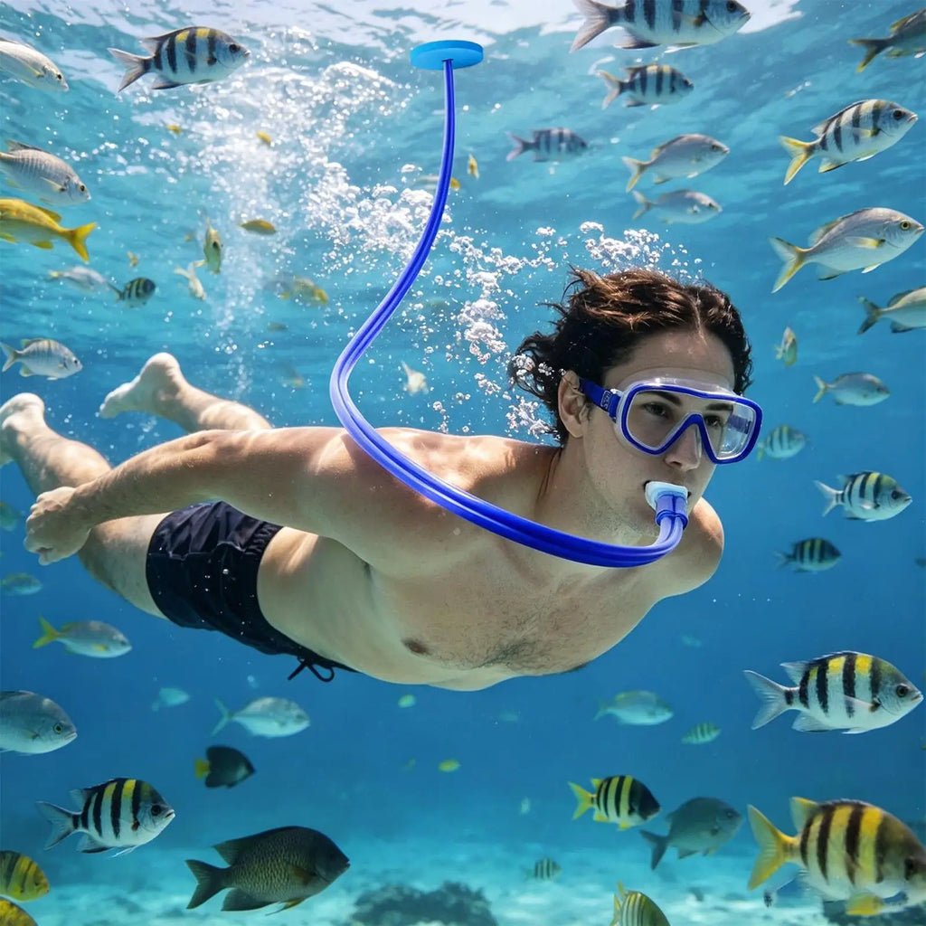 Full Dry Respirator Tube Comfortable Extended Snorkel Underwater Breathing Tube for Men Women Youth Teens Beginner Adult Diving Zpaxo