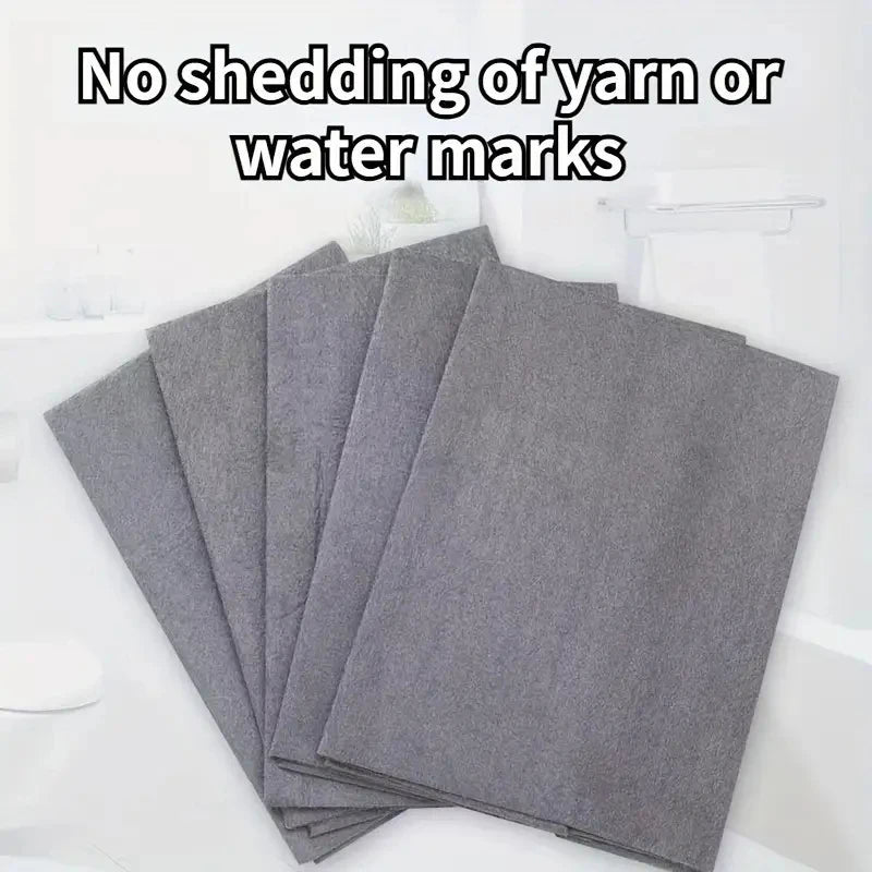 Magic Glass Cleaning Cloth-Thickened Streak-Free Towel, Reusable Dual-Sided Eraser for Kitchen Windows, No Watermark Home Tool Zpaxo 5pcs