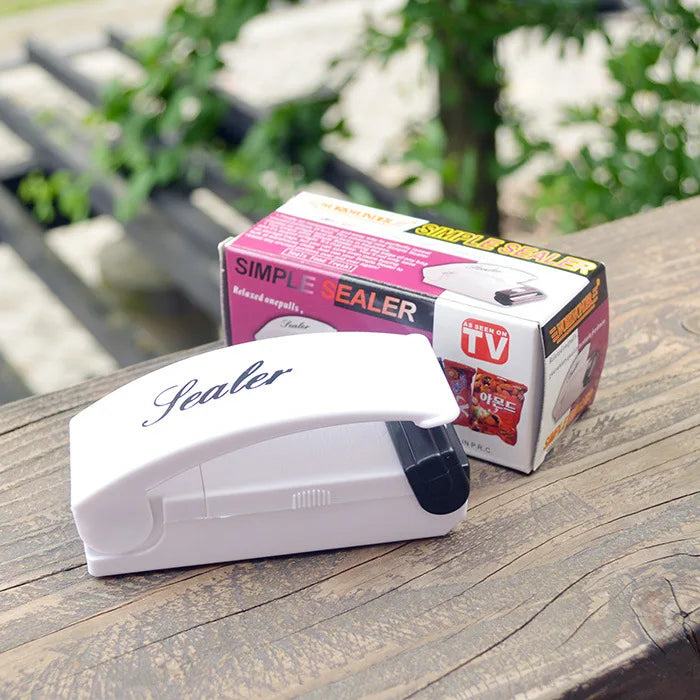 Mini Hand Pressure Bag Sealer – Food & Plastic Bag Machine Bag Sealing Machine Zpaxo white