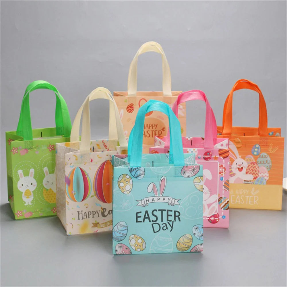 Easter Bunny Tote Gift Bag – Reusable Laminated Nonwoven Bag