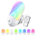 LED Night Light Plug in Wall Automatic Dusk to Dawn Sensor RGB Night Lights Remote Control Color Change LED Night Light for kids Zpaxo UK