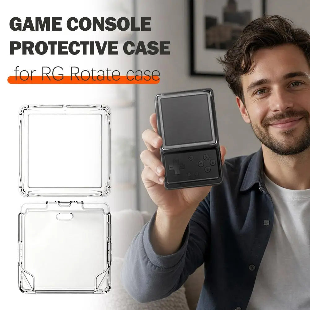 TPU Case for ANBERNIC RG Rotate – Shockproof Clear Protector Game Console Case Zpaxo