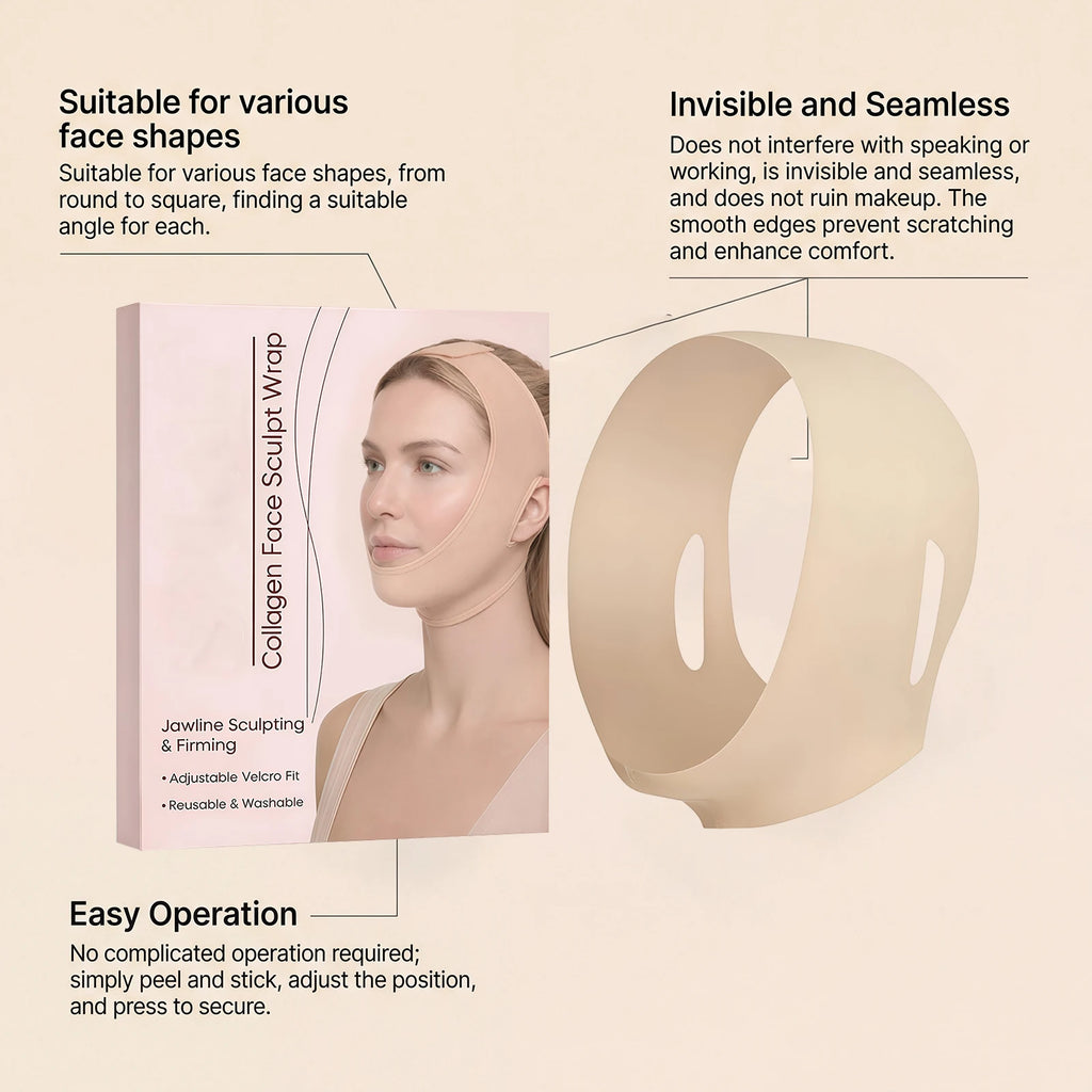 V Line Facial Contour Lifting Care Strap Soft Stretch Face Wrap Improve Jaw Line Invisible Breathable Beauty Tool Daily Care Zpaxo