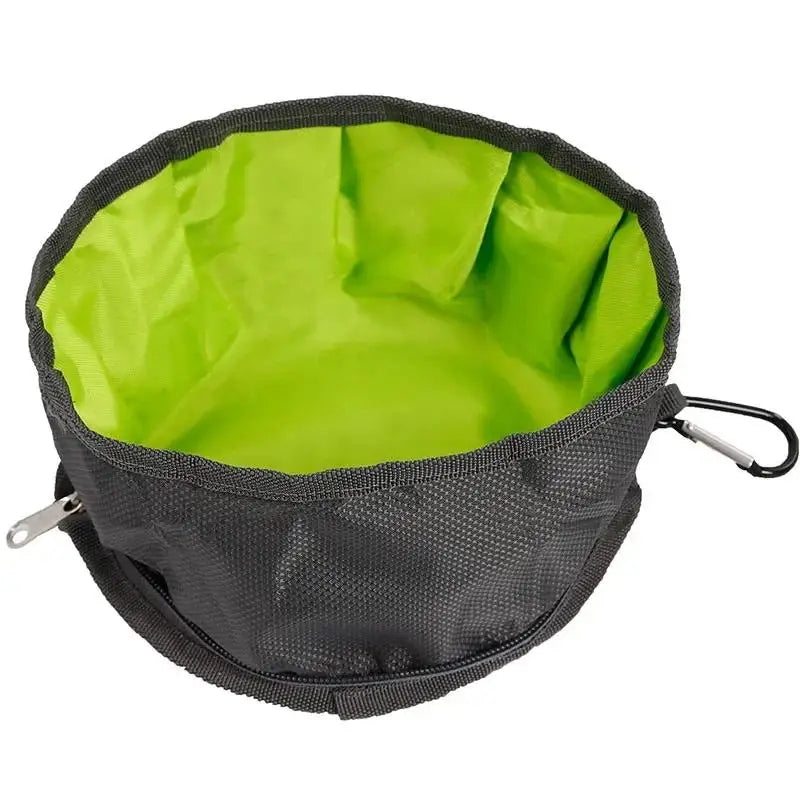 Big Volume Dog Drinking Container Foldable Dog Water Bowl Food Storage Bag Outdoor Hiking Travel Folding Pet Bowl 1100ML Zpaxo Grey