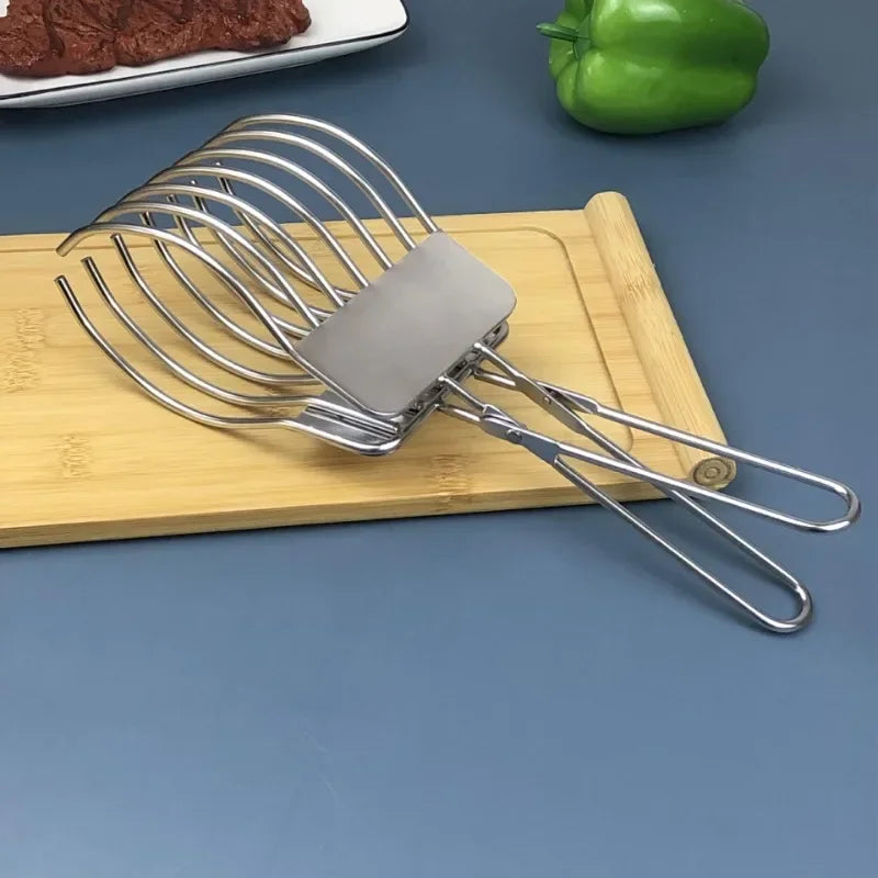 Stainless Steel Meat & Bread Slicer Tongs | Multipurpose Kitchen Tool Meat & Bread Slicer Zpaxo