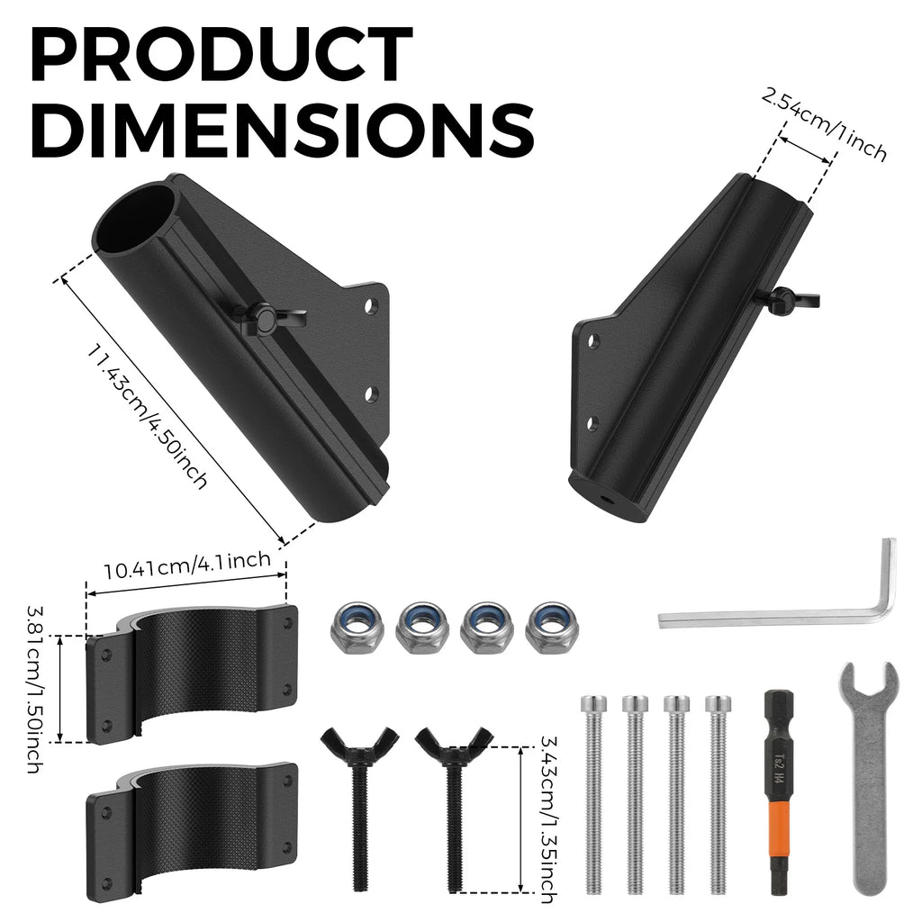 Double Flagpole Holder For RV Camper Trailer Tongue Jack Tube Heavy Duty Anti Rust Aluminum Dual Flag Pole Mount Camping Supplie Zpaxo 1 set