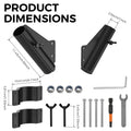 Double Flagpole Holder For RV Camper Trailer Tongue Jack Tube Heavy Duty Anti Rust Aluminum Dual Flag Pole Mount Camping Supplie Zpaxo 1 set