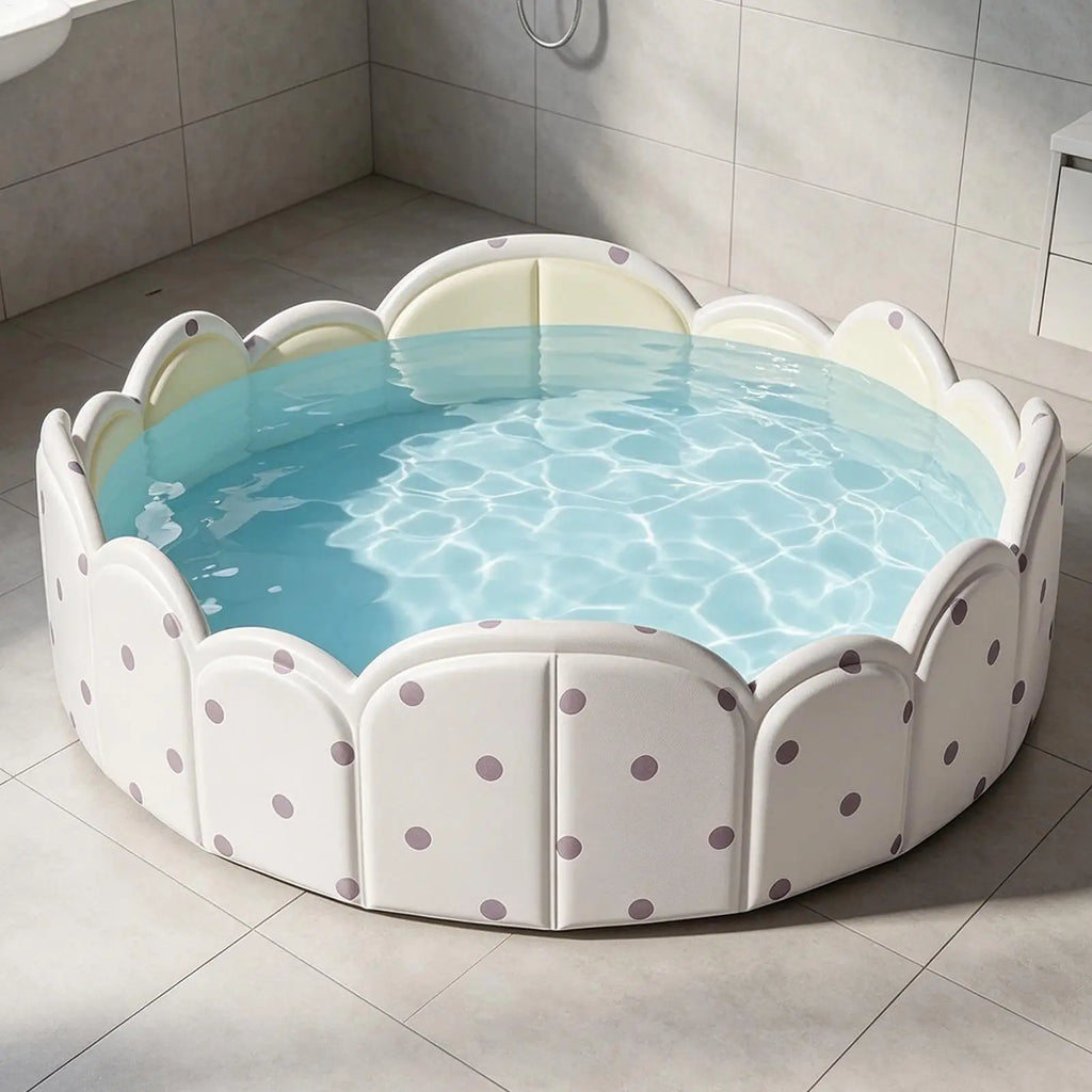Foldable Non Inflatable Pet Pool Portable PVC Bathtub Anti Slip