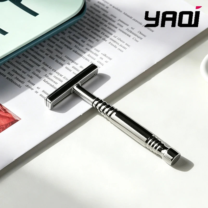 YAQI Romulus 316 Stainless Steel Single-Edge Safety Razor Men's Safety Razor Zpaxo