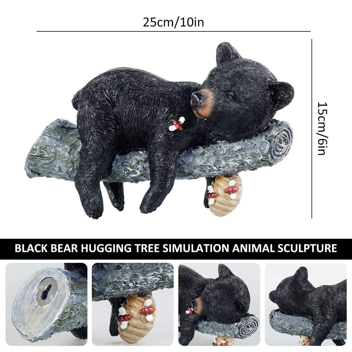 Multiple Sculptures Garden Dinosaurs Gnomes Animals Yard Resin Decor Landscape Funny Artificial Art Wall-mounted Bear Napping Zpaxo Type 5