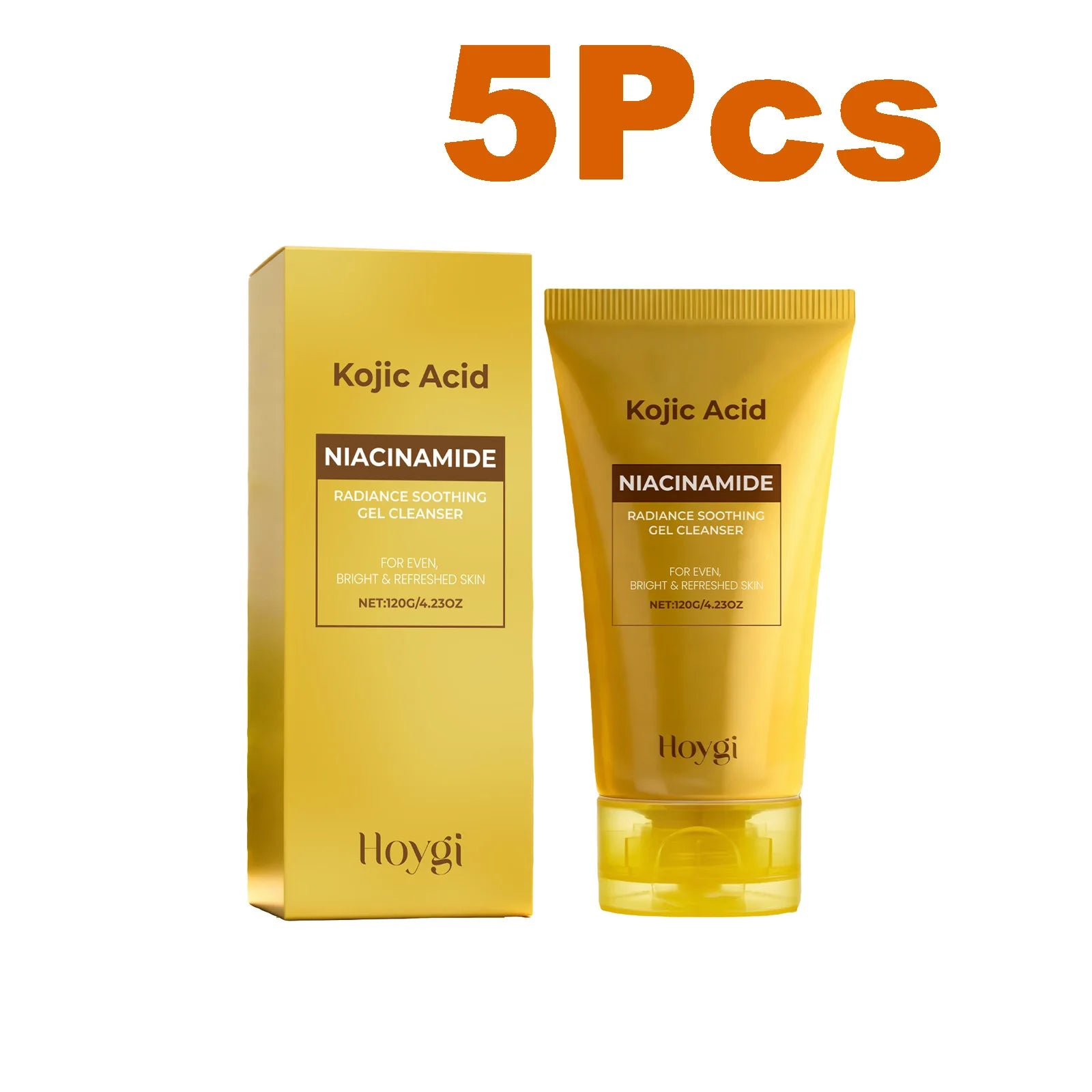 Kojic Acid & Niacinamide Brightening Face Wash | Dark Spots Brightening Face Wash Zpaxo 5 x 120g Boxed
