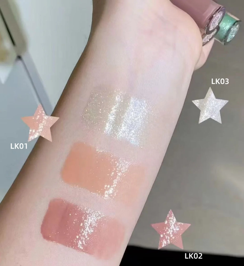 LEEMEMBER Lip Gloss 3g Mirror Moisturizing Hydrating Low saturation Color Lipstick Fine Flash Original Makeup Cosmetics Zpaxo