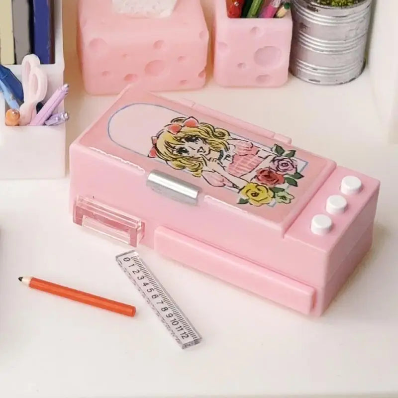 Doll House Miniatures Simulation Pencil Box Collectible Models Table Decor Pretend Play Toy For Boys Girls Collectors Zpaxo
