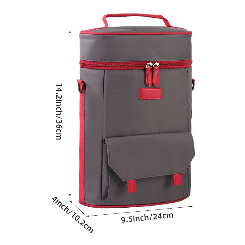 Insulated Wine Carrier Bag – Crossbody Cooler for Travel Insulated Wine Bag Zpaxo Gray