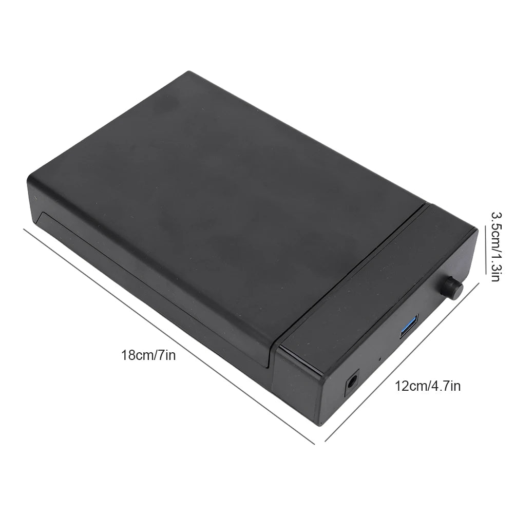 3.5 Inch USB 3.0 SATA External HDD Disk Hard Drive Enclosure Case Type-C External Storage Box Support Hard Drive Zpaxo