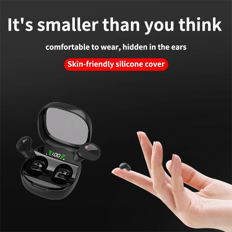 Mini Bluetooth 5 3 Headset HD Hifi Earbuds Invisible Sleep Game Zpaxo