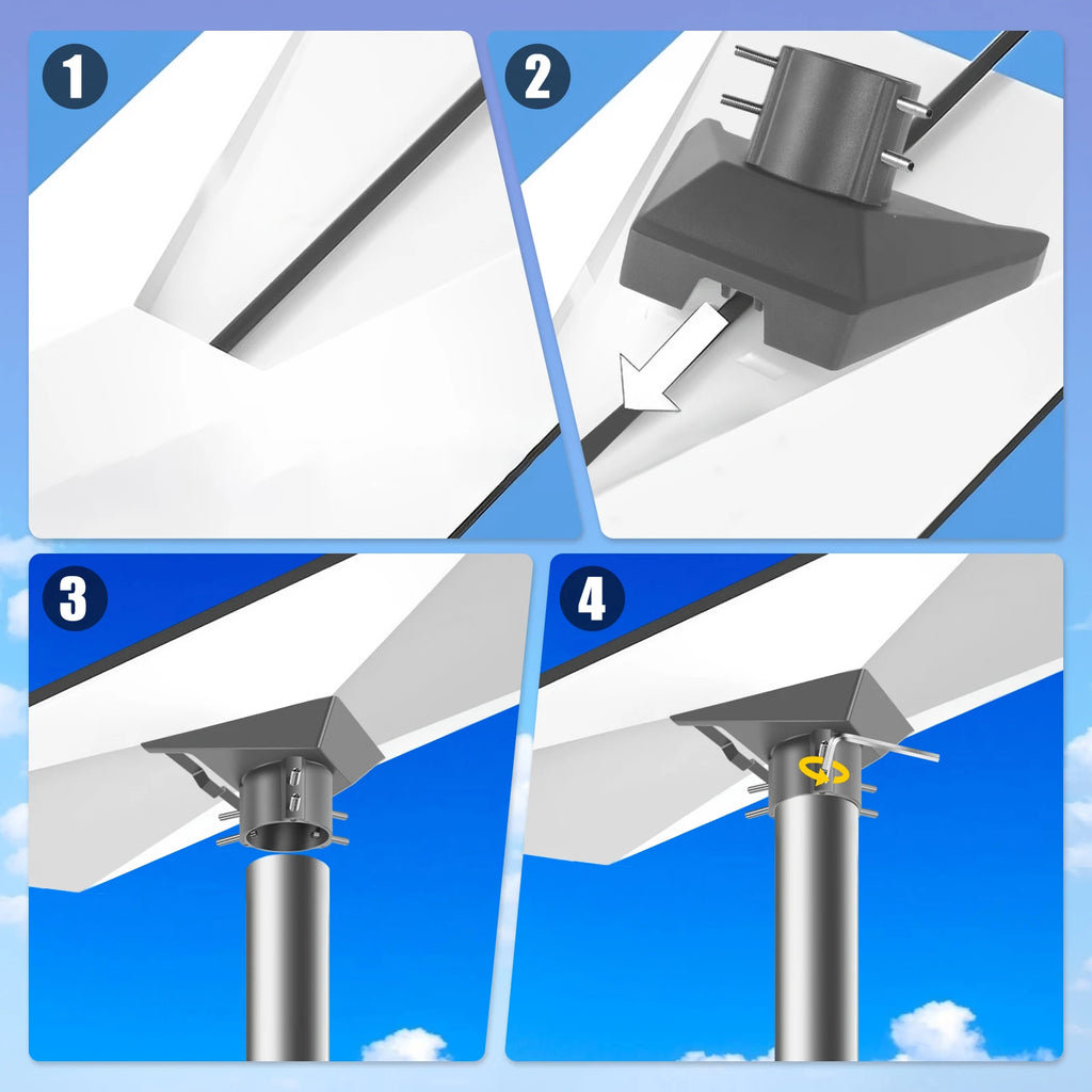 Mounting Pole Adapter Kit for Starlink Gen 3 Dish Rustproof Aluminum Alloy Pipe Adapter Mounting Kit Diameter 1-2 Inch Pole 2025 Zpaxo