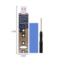 M.2 NVME SSD to USB 3.1 Adapter PCI-E to USB-A 3.0 Internal Converter Card JMS583 Chip 10Gbps USB3.1 Gen 2 for PCI-E/M.2 SSD Zpaxo Default Title