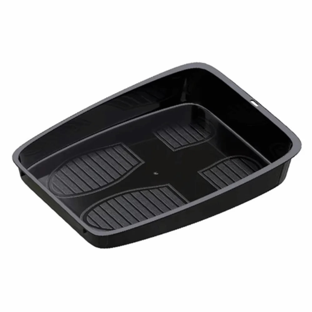 Anti-fouling Car Shoes Storage Tray Portable Plastic Under Seat Zpaxo Black